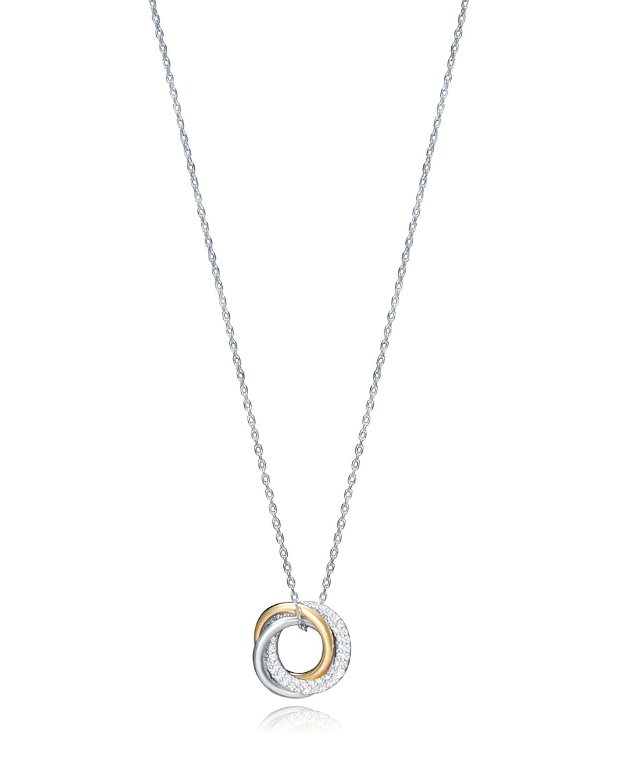 Coll Bague Argent Massif 2 Tons Circ Sra Jwls
