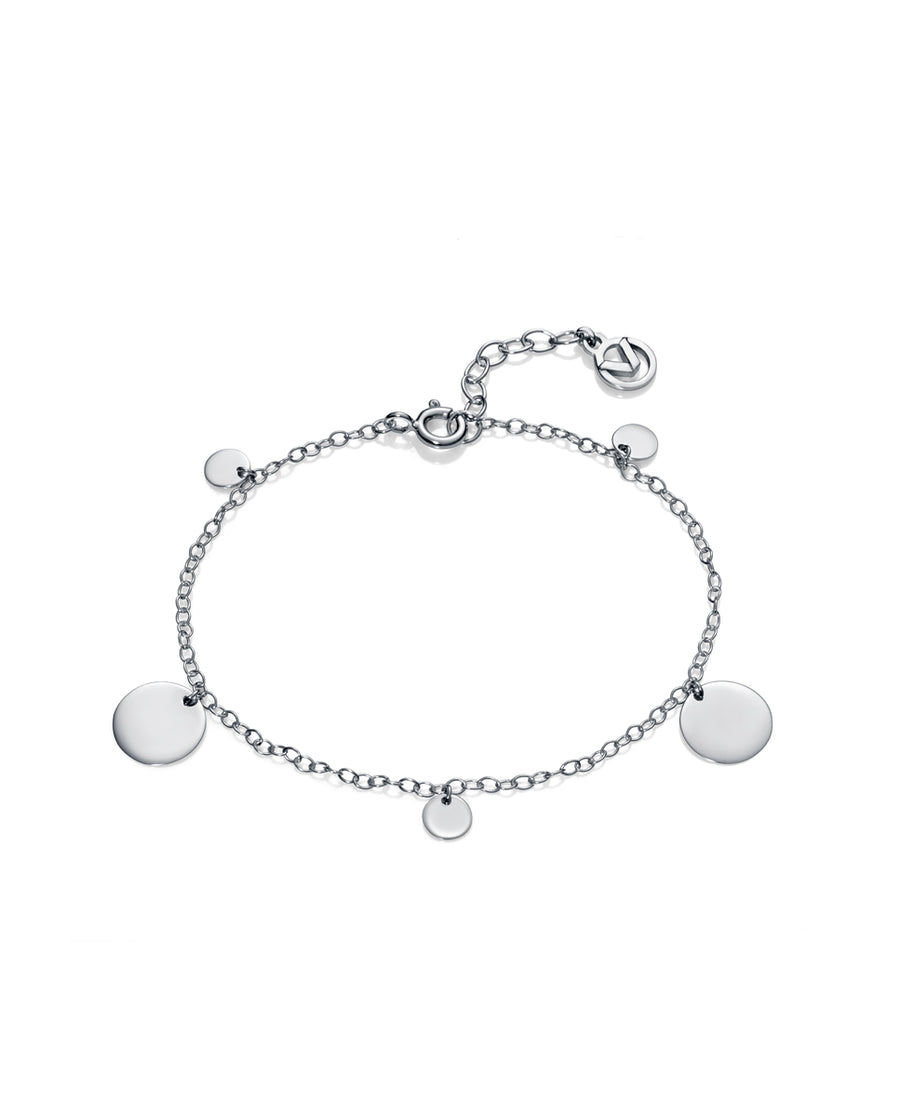 Pulsera Plata De Ley Discos Sra Jwls
