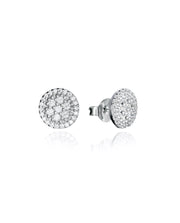 Boucles d'Oreilles Disque Argent Zircone 10mm Mrs. Jew