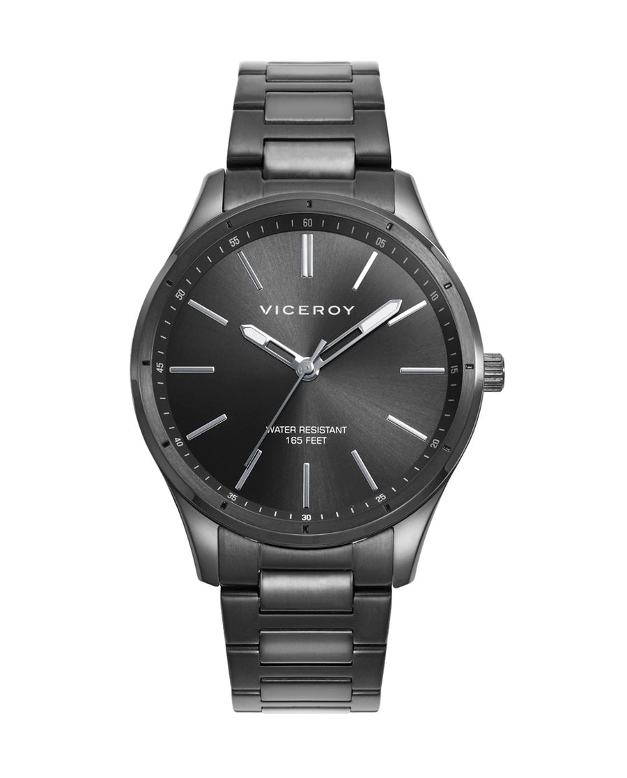 Reloj Acero Ip Gris Brazalete Sr Va
