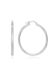 Pnd Sterling Silver Hoop Type: 40 X 2mm Ms Jwls