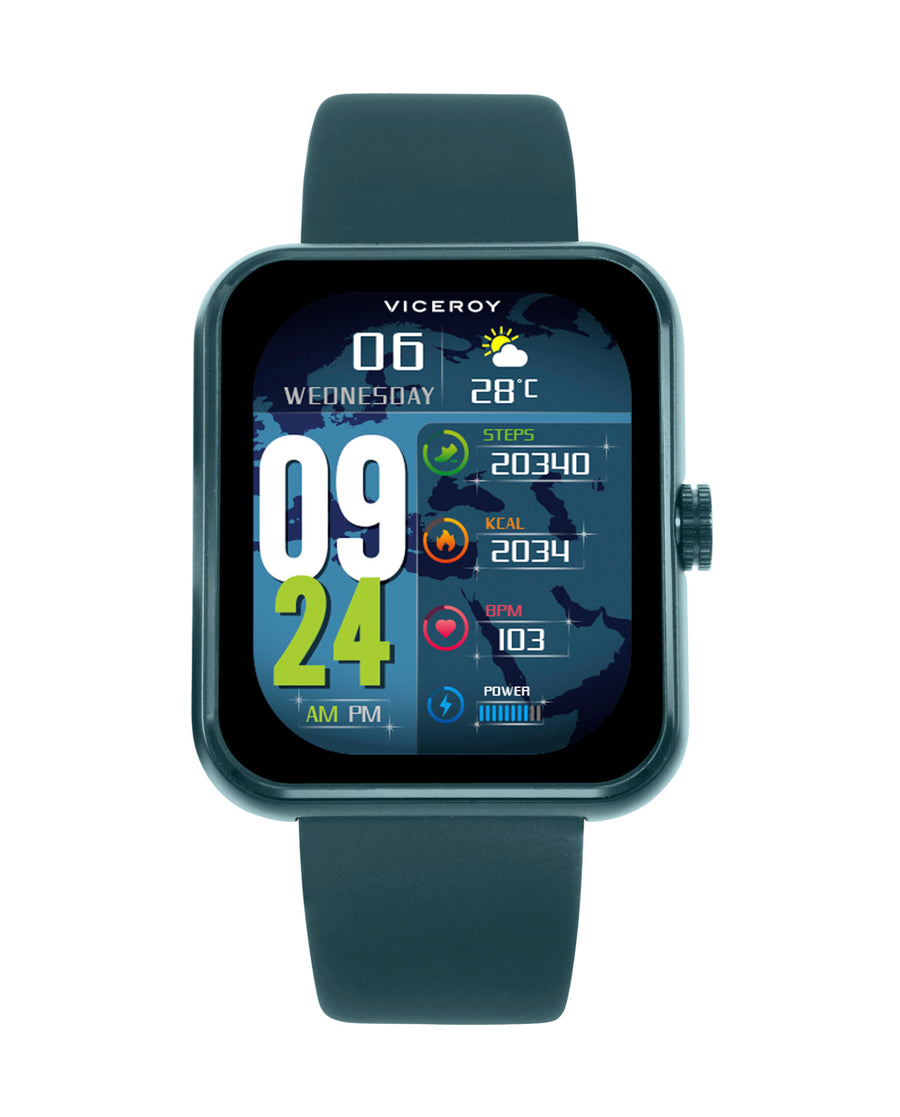 Reloj Smart Aluminio Verde Brazalete Sr Va