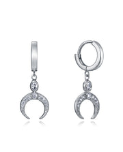 Pendientes Plata De Ley Luna  Circ Sra Jwls