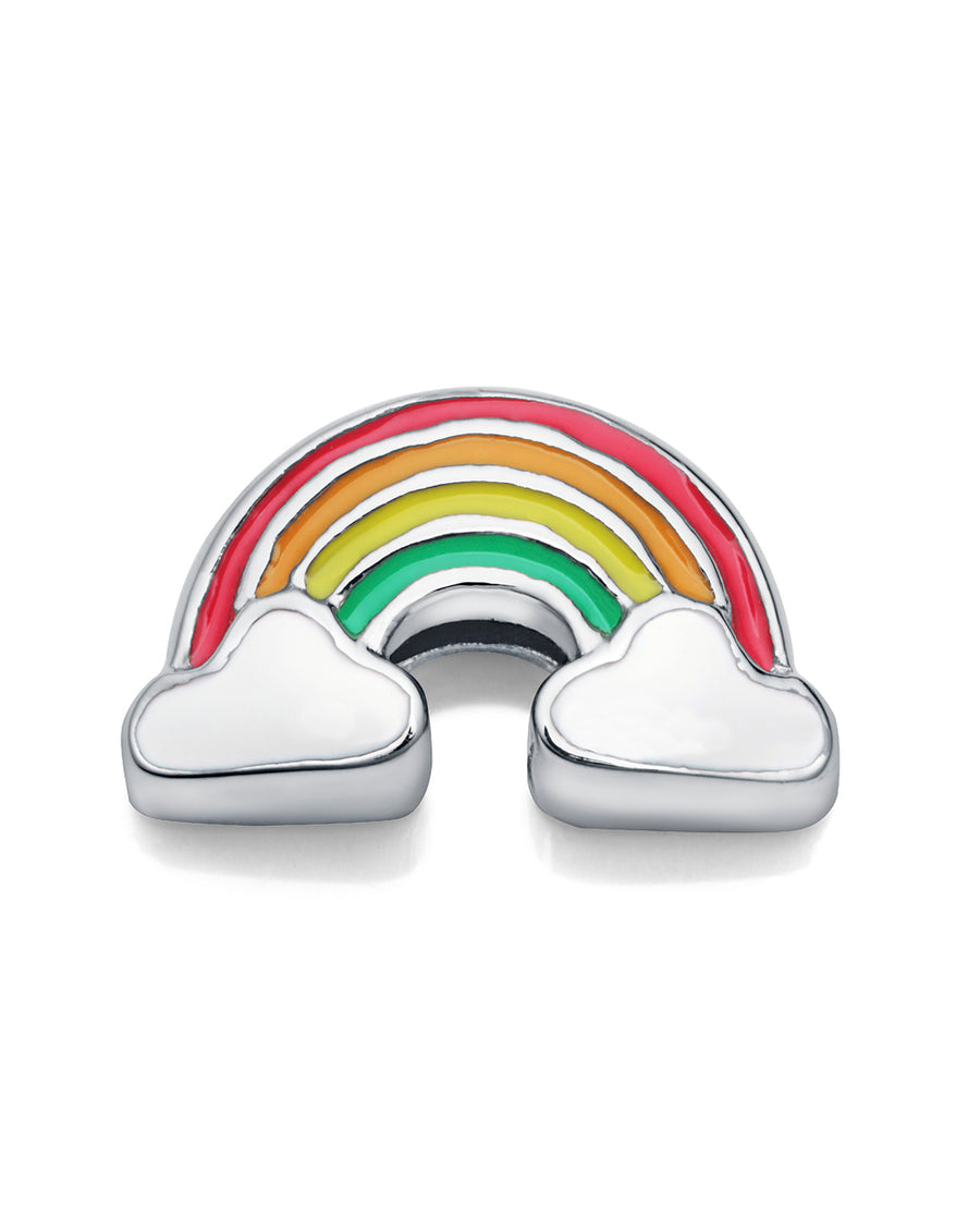 Steel Rainbow Motif With Multicolor Enamel Girl F