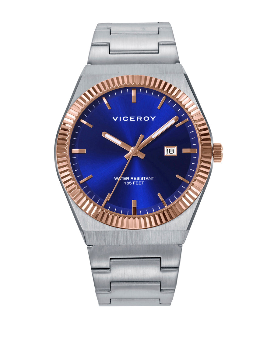 Reloj Acero Ip Rosa Brazalete Sr Va