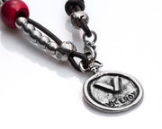 Pulsera Metal, Murano Y Piel Sra Tribal