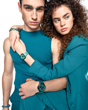 Green Aluminium And Stainless Steel Ip Green Watc