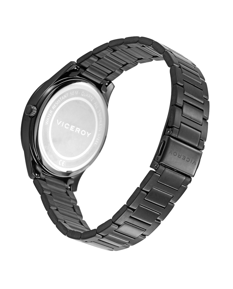 Reloj Acero Ip Gris Brazalete Sr Va