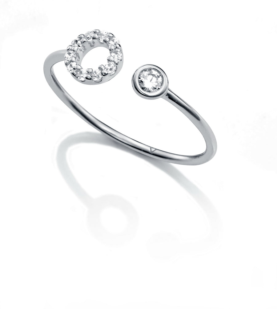Anillo Plata Y Circonitas Sra Jewels