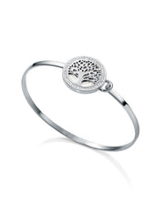 Brazalete Acero Arbol Vida Circonitas Sra Fsn