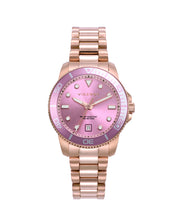 Reloj Acero Ip Rosa Brazalete Sra Va