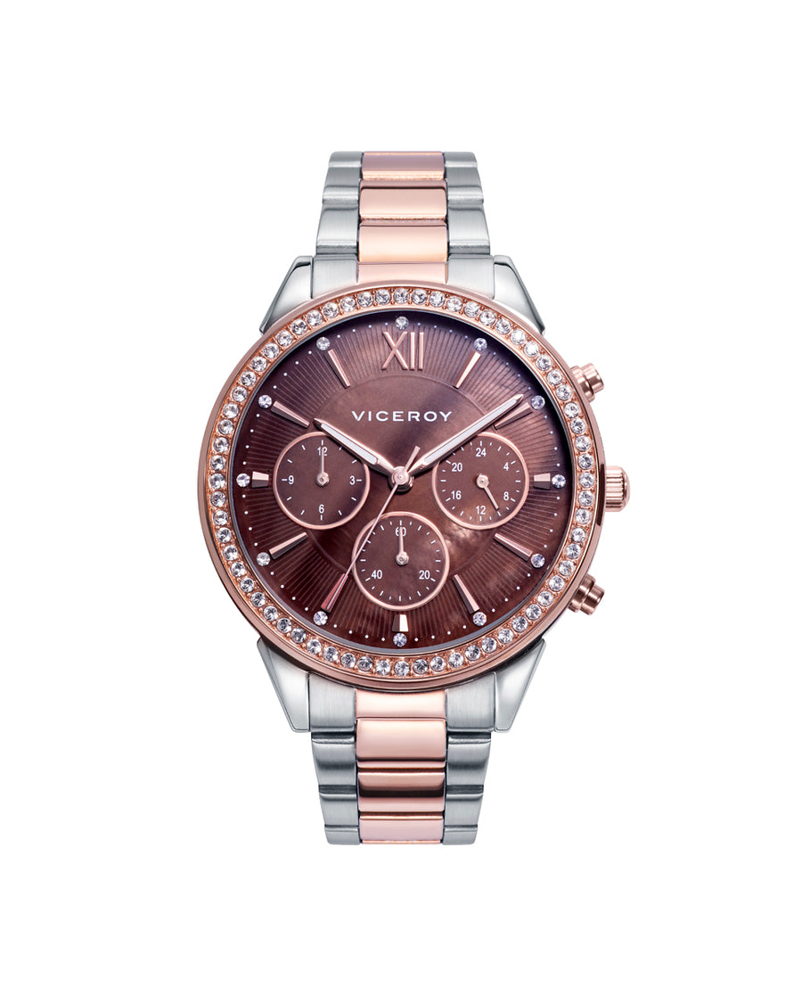 Multi Acero Ip Rosa Brazalete Sra Va