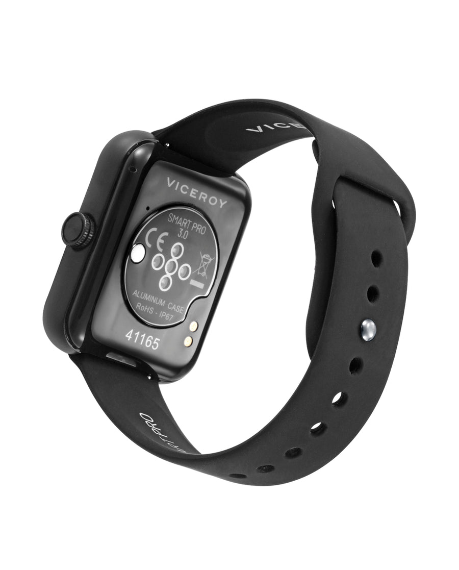 Reloj Smart Aluminio Negro Brazalete Sr Va