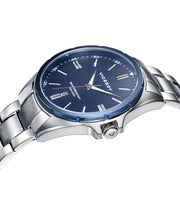 Reloj Acero Ip Azul Brazalete Sr Va