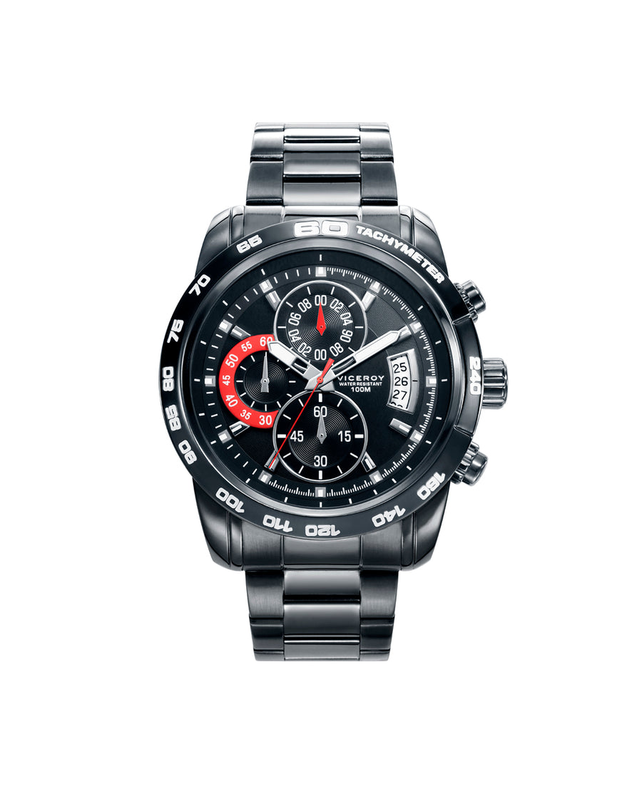 Crono Acero Ip Gris Brazalete Sr Va