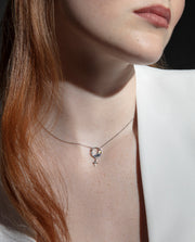 Collier en argent sterling Rod Circ, Cris Jwls