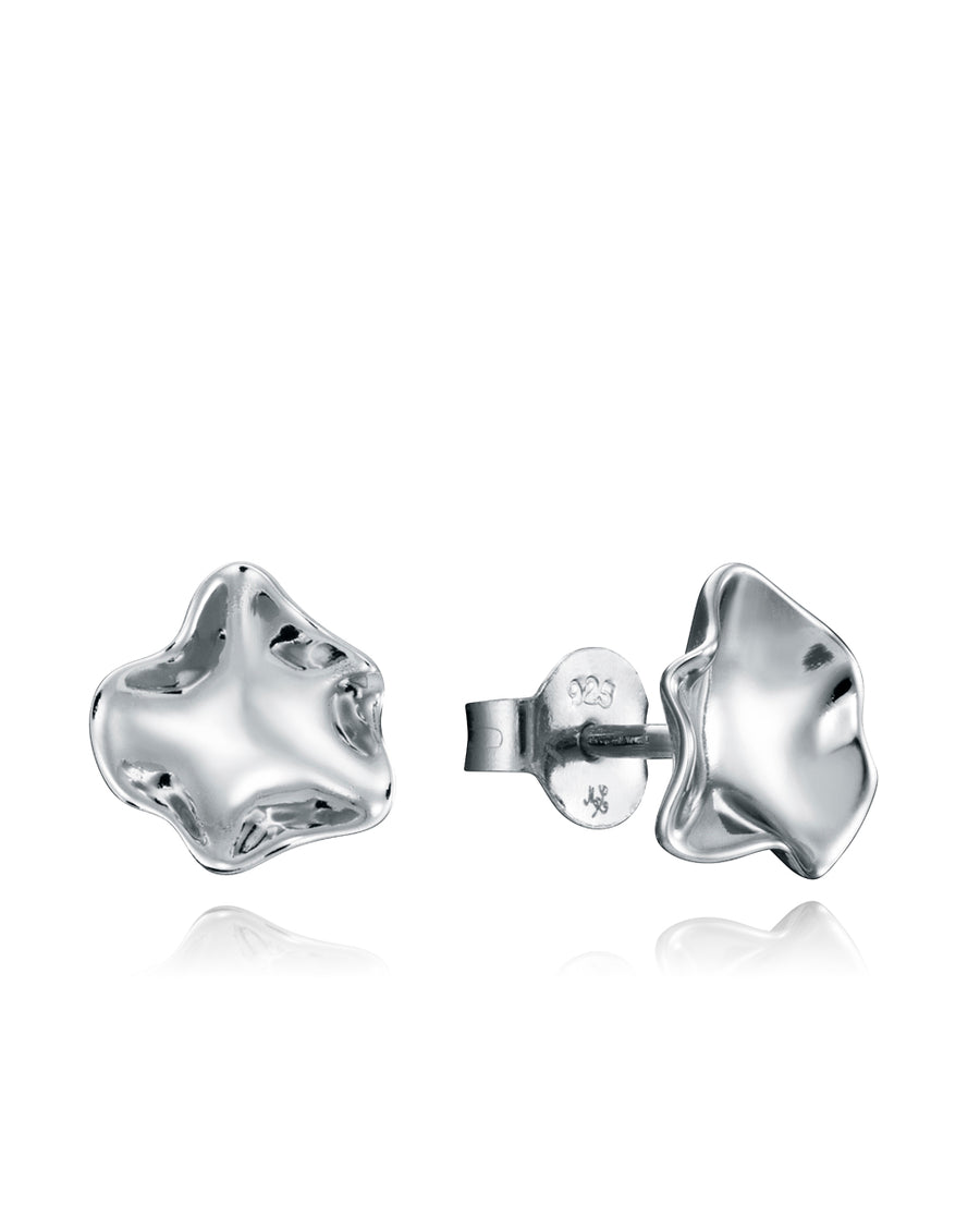 Boucles d'oreilles irrégulières en argent sterling Mme Jewls