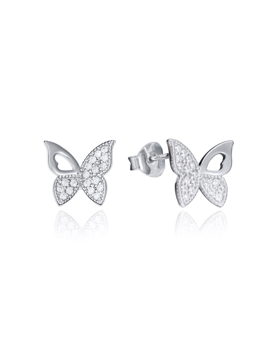 Boucles d'Oreilles Papillon Argent Zircone Mrs Jwls