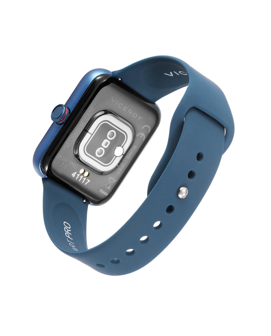 Reloj Smart Aluminio Azul Correa Va