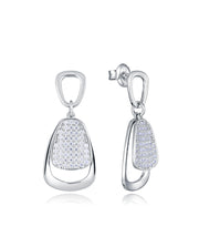 Sterling Silver Earrings With Rhodium Plating, Ge