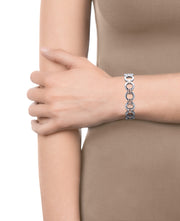 Stainless Steel Two Tone Links Bracelet Lady Fash