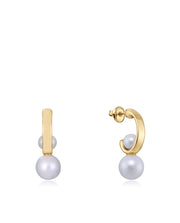 Steel Earrings Ip Gold With Cultivated Pearls: Le