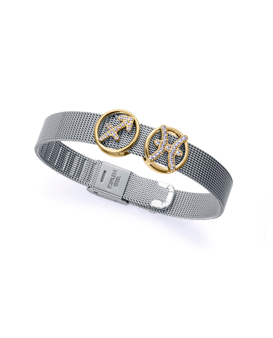 Motivo Acero Ip Dorado Circ Piscis Sra Fn