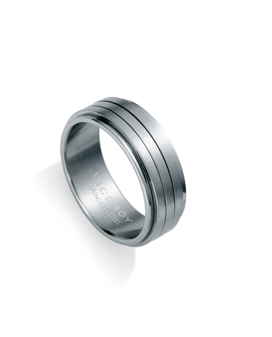 Anillo De Acero Con 3 Anillas Moviles Sñr Fsn