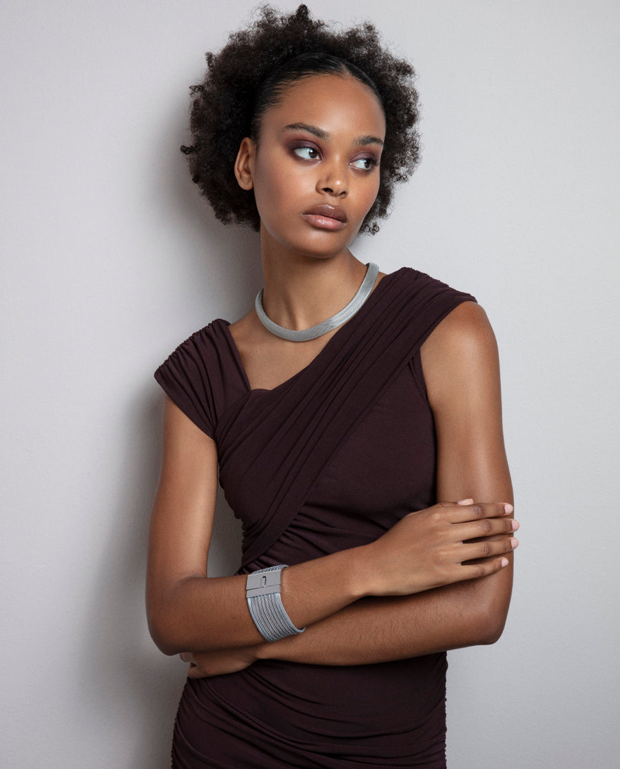 Collar Acero Mesh Sra Fashion