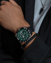 Puls Acero Y Piel Negra Sr Fashion