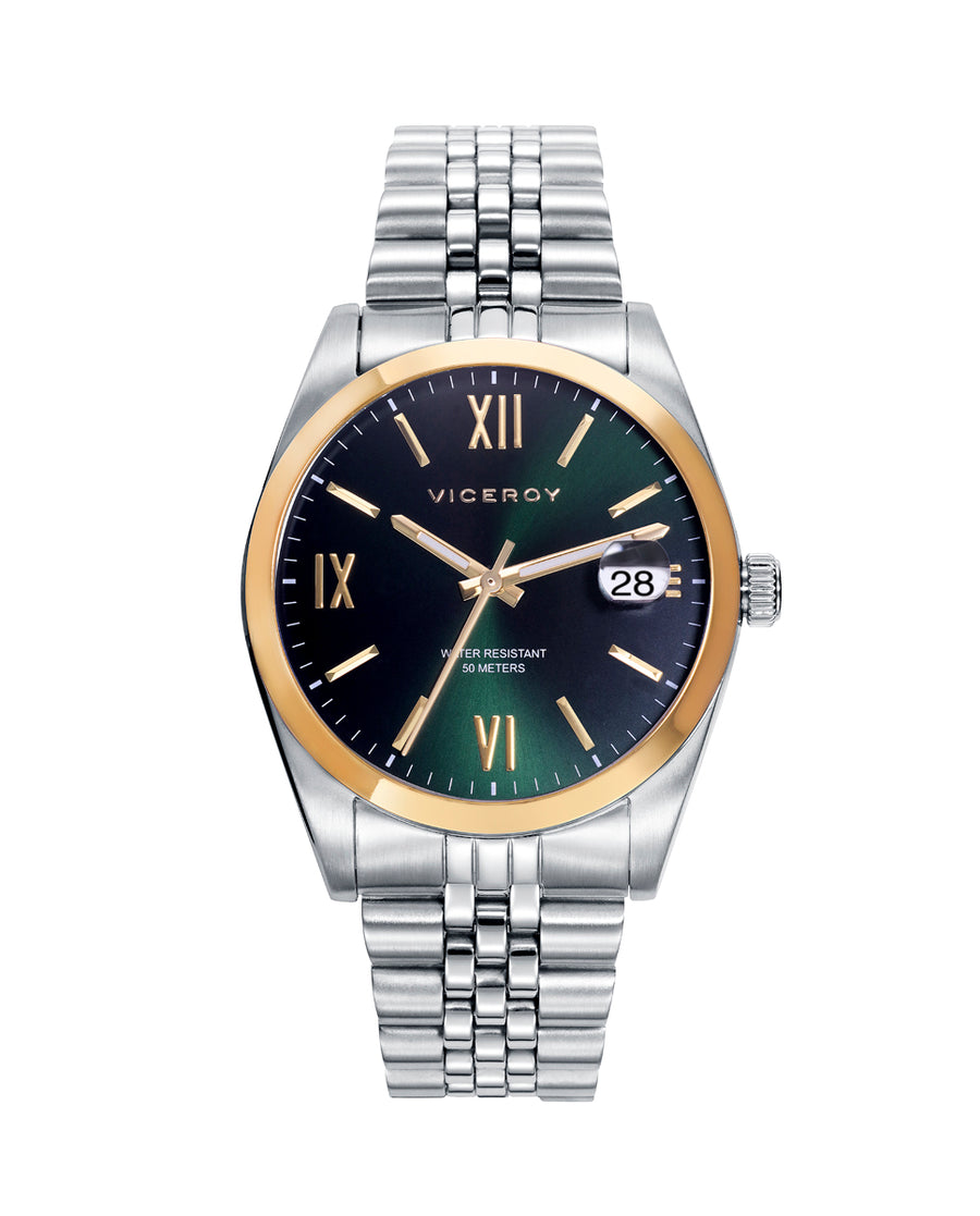 Reloj Acero Ip Dorado Brazalete Sr Va