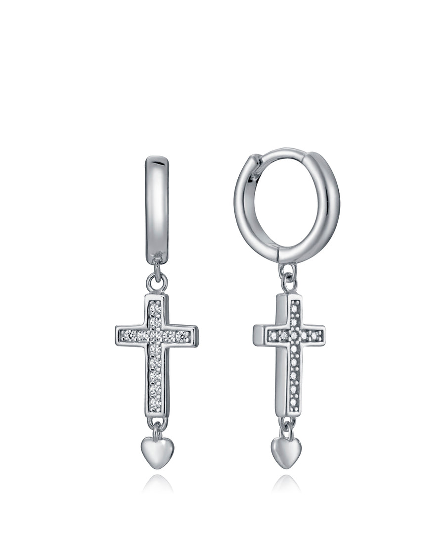Pnd Sterling Silver Hoop Cross, Cironitas Sra Fn