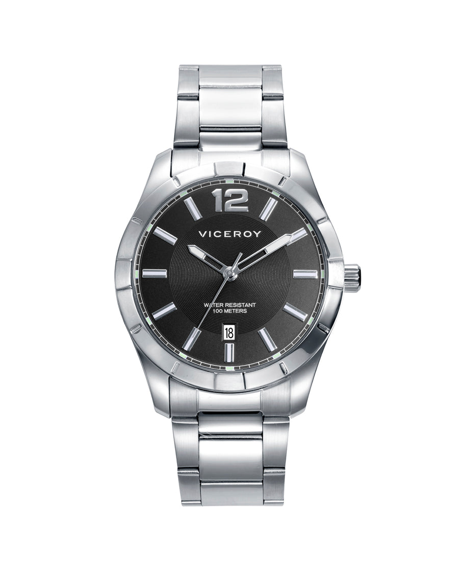 Pack Reloj Acero Brazalete Sr Va