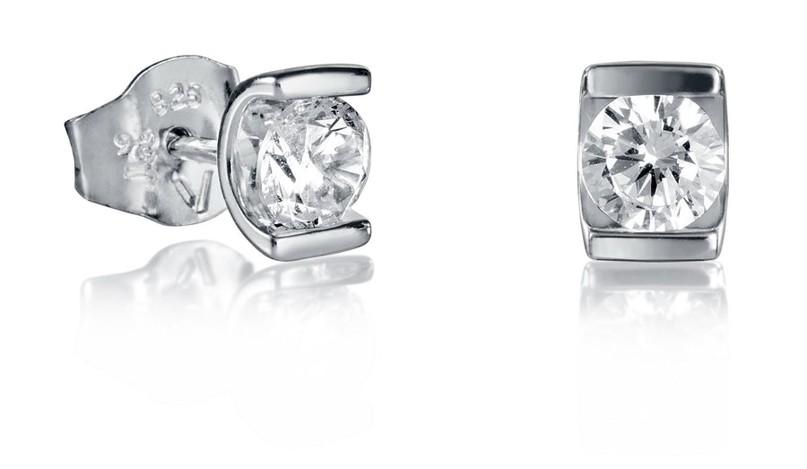 Pendientes Plata Y Circonitas Sra Jewels Expositor