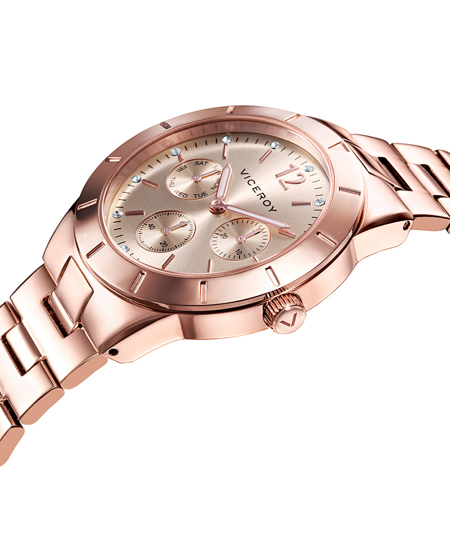 Multi Acero Ip Rosa Brazalete Sra Va