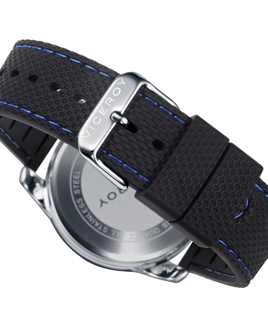 Crono Acero Ip Azul Correa Sr Va