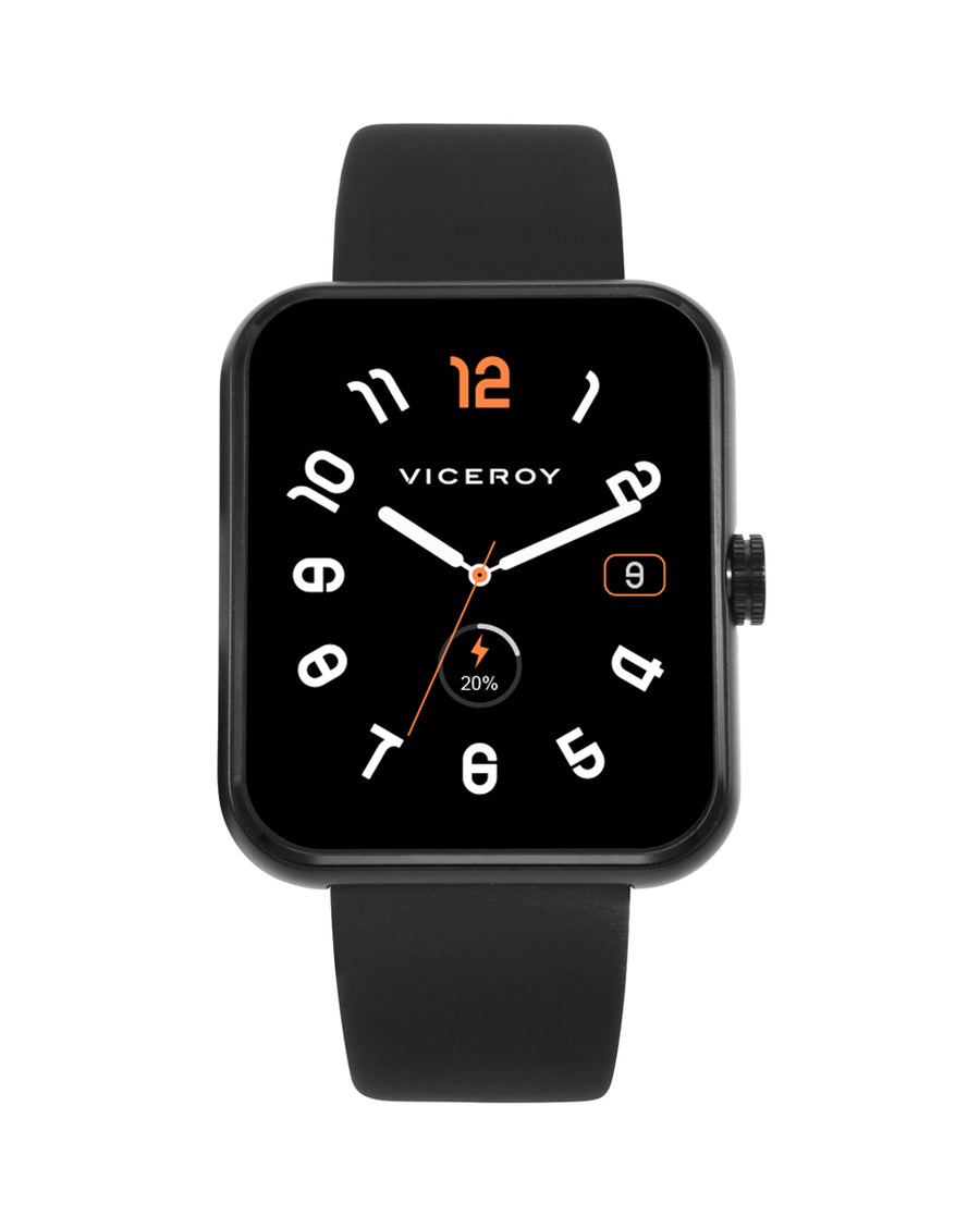 Reloj Smart Aluminio Negro Brazalete Sr Va