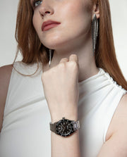 Steel Earrings Pending Chains: Length 9 Cm Lady F