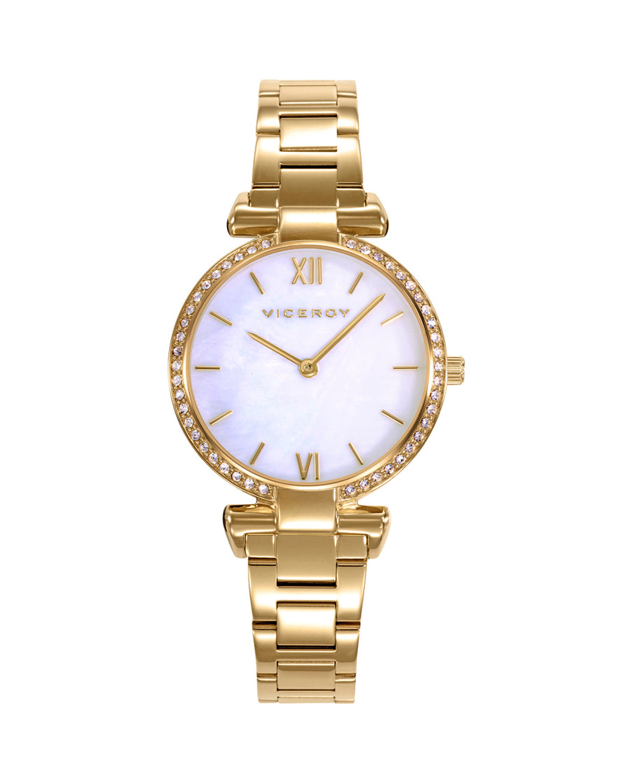 Bracelet Montre Acier Ip Doré Mrs. Va