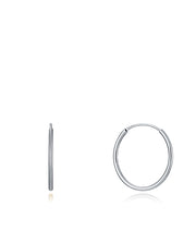 Sterling Silver Hoop Earrings: 20 X 1,2mm Lady Je