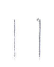 Sterling Silver Earrings With Rhodium Plating And