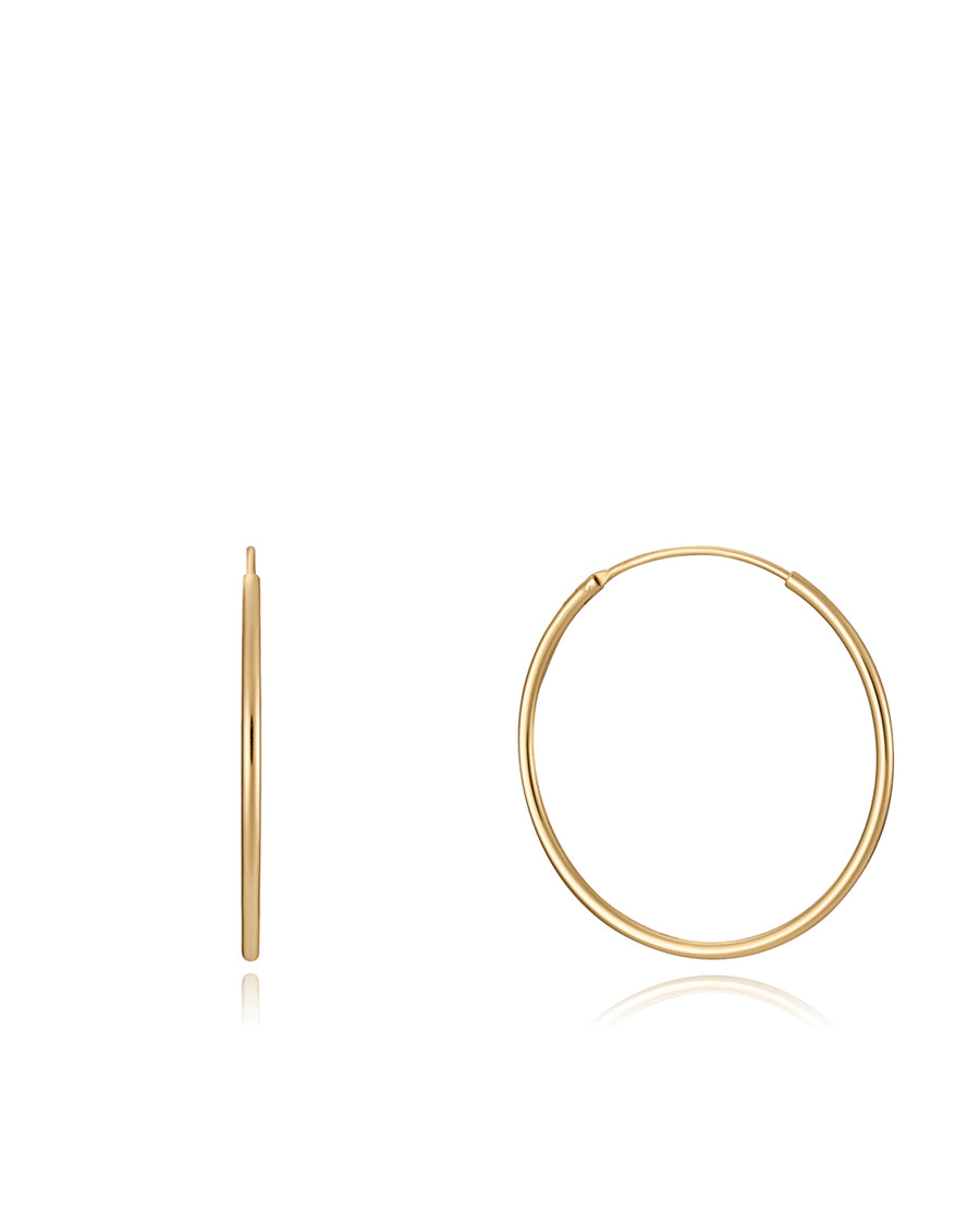 Pnd Sterling Silver Dor Hoop : 30x1.2mm Ms Jwls