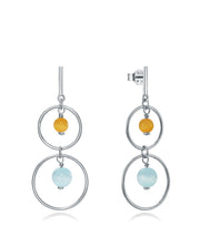 Pendientes Plata Ley Aros Y Piedras Sa Jwl