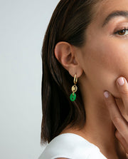 Pend Acero Ip Dorado Piedra Nat Sra Fashion