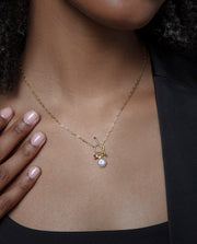 Sterling Silver Necklace With Gold Plating And Na
