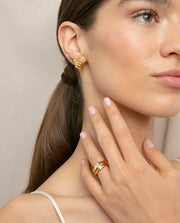 Anillo Plata De Ley Baño Oro Circ Sra Jewels