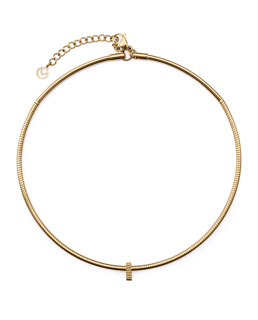 Steel Necklace Ip Gold Tubogas: Diameter 11,5 +5