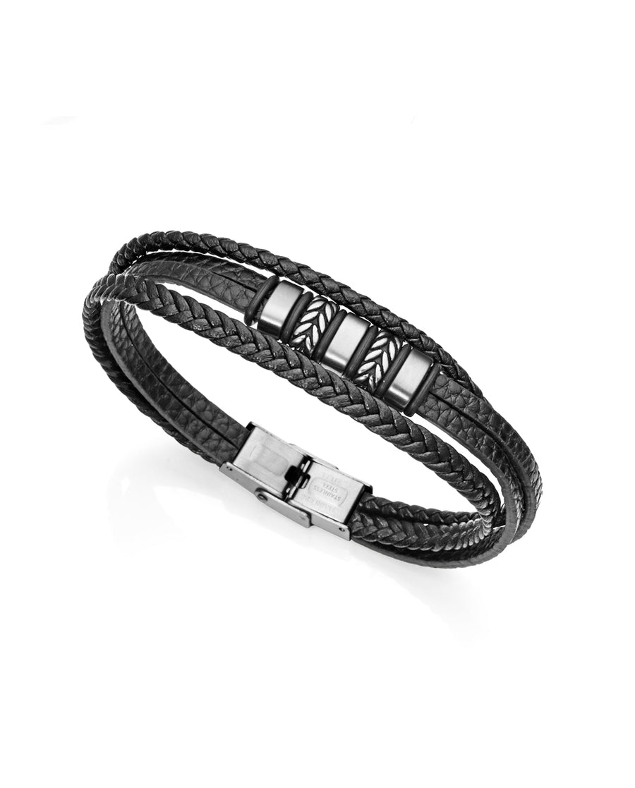 Puls Acero Piel Negra Sr Fn