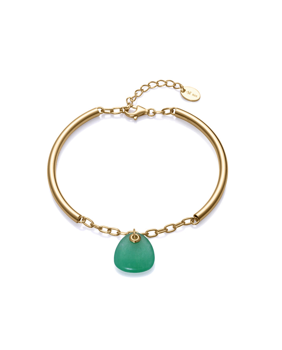 Puls Plata De Ley Baño Oro Piedra Sra Jewels