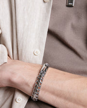 Steel Chain Bracelet: Length 21,5 Cm Gent Fn